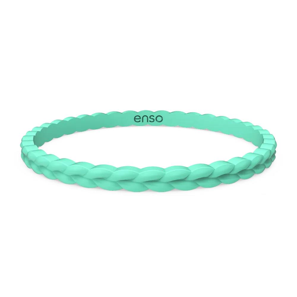 Weave Stackable Silicone Bracelet - Sea Foam